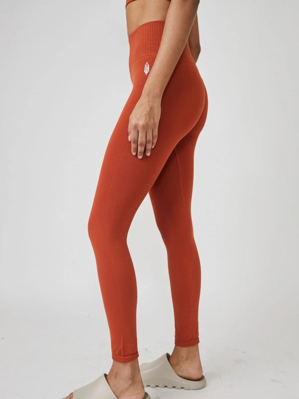 Free People Movement High Rise 7/8 Length Good Karma Leggings Red Earth - Picture 4 of 8